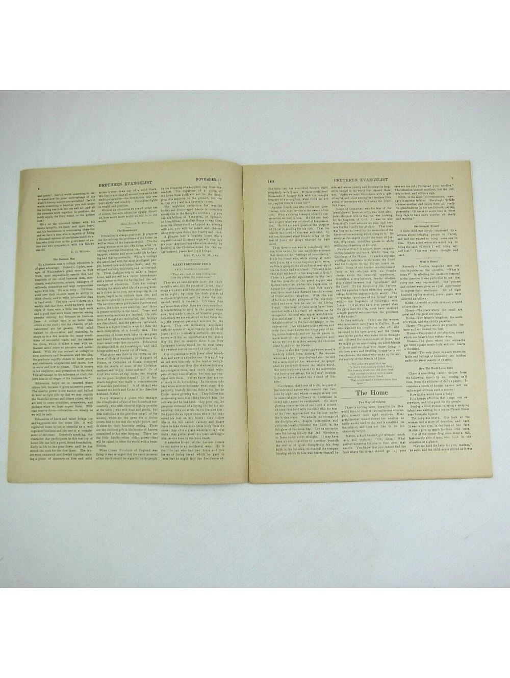 Brethren Evangelist Christian Newspaper Ashland Ohio Antique November 12th 1902